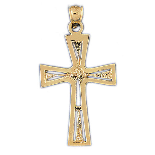 14K GOLD RELIGIOUS CHARM - CROSS #8044