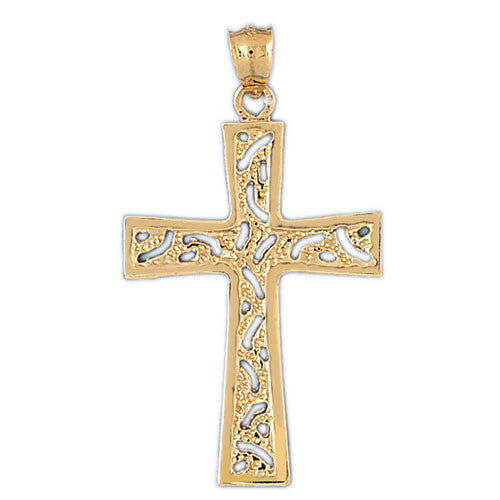 14K GOLD RELIGIOUS CHARM - CROSS #8045