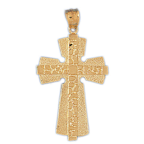 14K GOLD RELIGIOUS CHARM - CROSS #8051