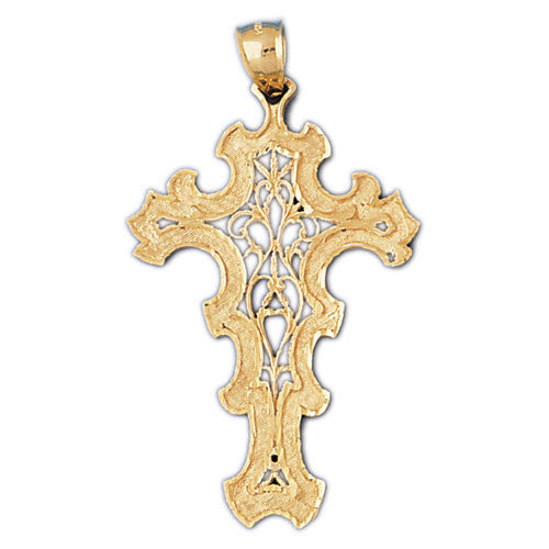 14K GOLD RELIGIOUS CHARM - CROSS #8052