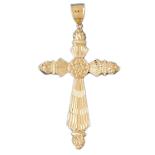 14K GOLD RELIGIOUS CHARM - CROSS #8054