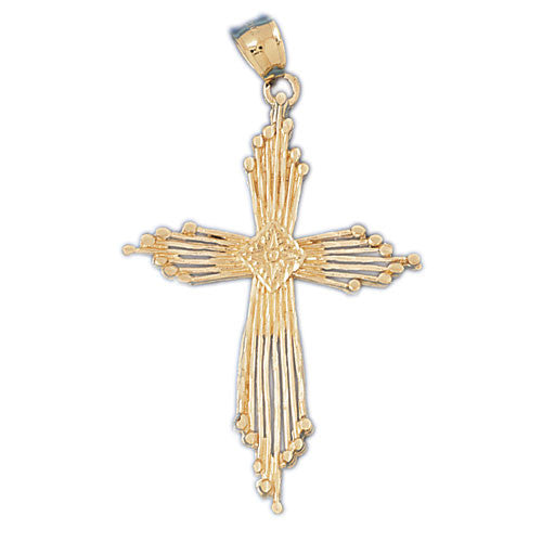 14K GOLD RELIGIOUS CHARM - CROSS #8055