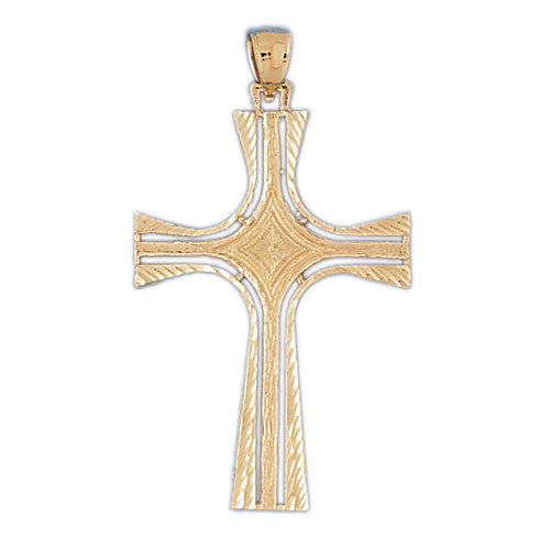 14K GOLD RELIGIOUS CHARM - CROSS #8056