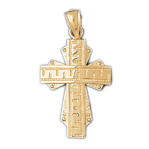 14K GOLD RELIGIOUS CHARM - CROSS #8057