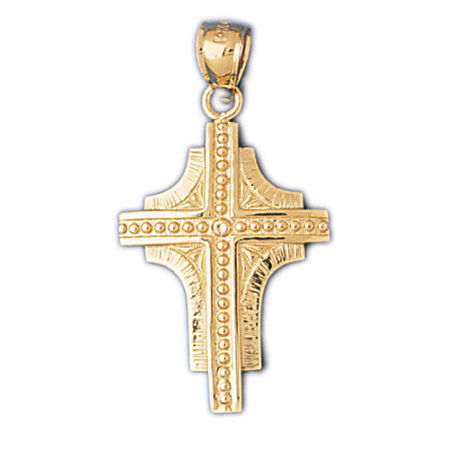 14K GOLD RELIGIOUS CHARM - CROSS #8058