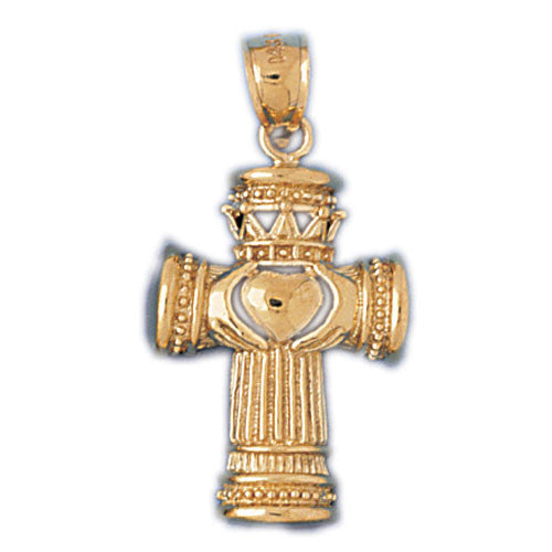 14K GOLD RELIGIOUS CHARM - CROSS #8063