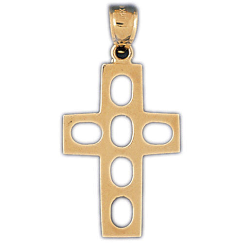 14K GOLD RELIGIOUS CHARM - CROSS #8077