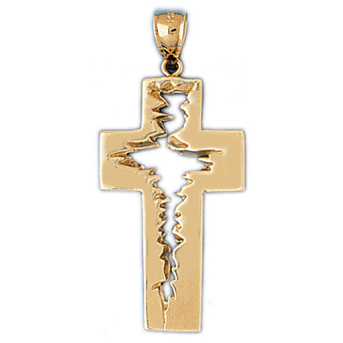 14K GOLD RELIGIOUS CHARM - CROSS #8079