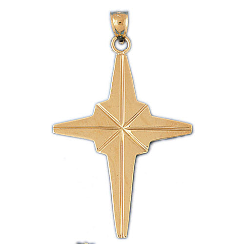 14K GOLD RELIGIOUS CHARM - CROSS #8081