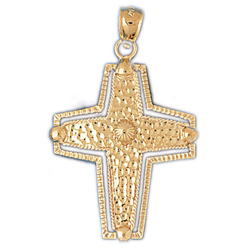14K GOLD RELIGIOUS CHARM - CROSS #8082