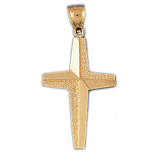 14K GOLD RELIGIOUS CHARM - CROSS #8083