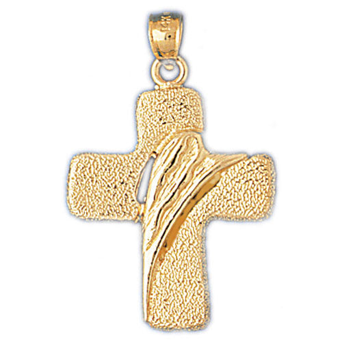 14K GOLD RELIGIOUS CHARM - CROSS #8086