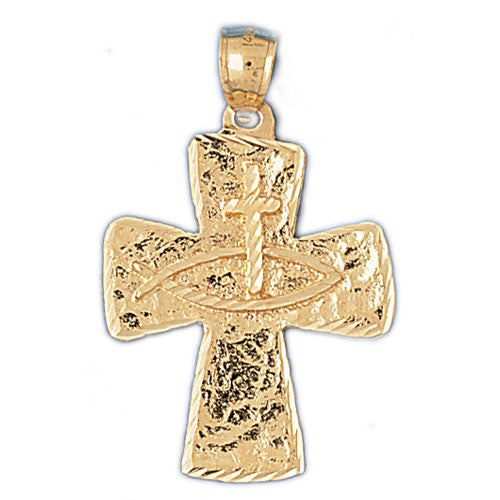 14K GOLD RELIGIOUS CHARM - CROSS #8088