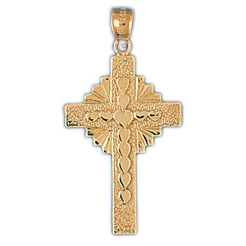 14K GOLD RELIGIOUS CHARM - CROSS #8090