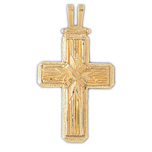 14K GOLD RELIGIOUS CHARM - CROSS #8096