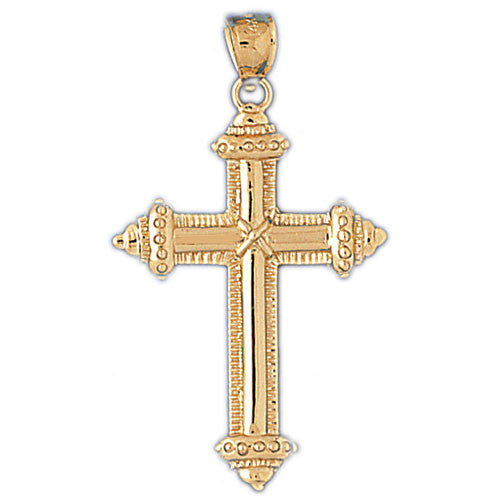 14K GOLD RELIGIOUS CHARM - CROSS #8097