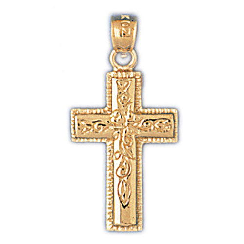 14K GOLD RELIGIOUS CHARM - CROSS #8111