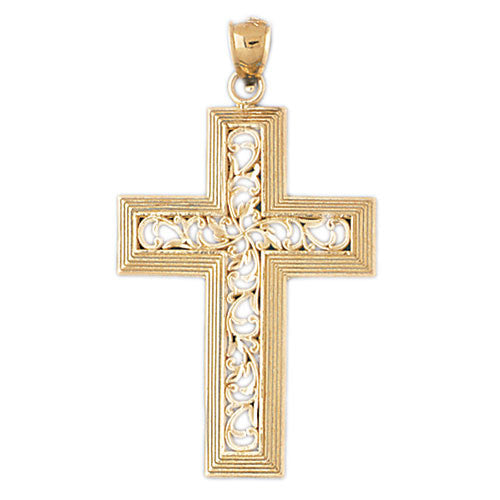 14K GOLD RELIGIOUS CHARM - CROSS #8121