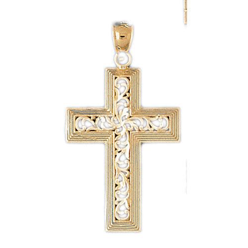 14K GOLD RELIGIOUS CHARM - CROSS #8122