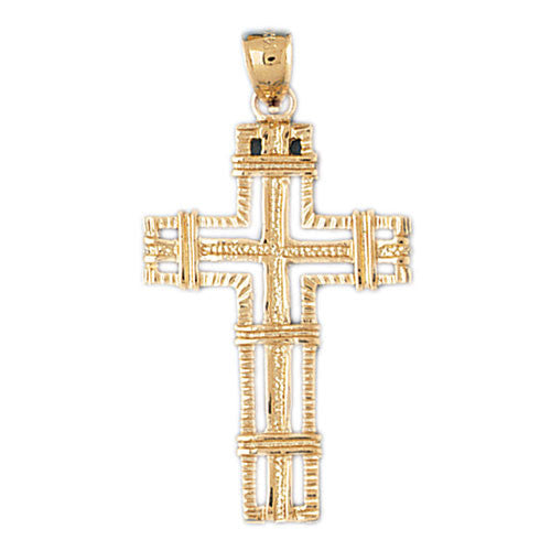 14K GOLD RELIGIOUS CHARM - CROSS #8123