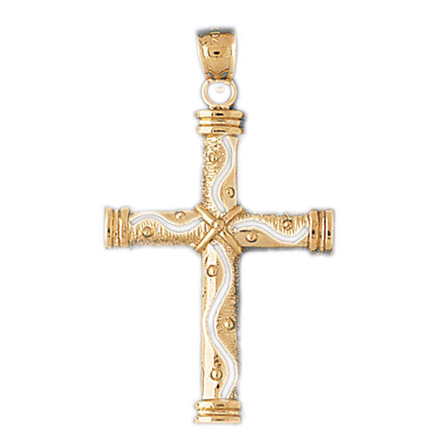 14K GOLD RELIGIOUS CHARM - CROSS #8124