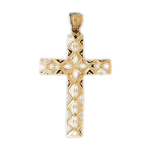 14K GOLD RELIGIOUS CHARM - CROSS #8126