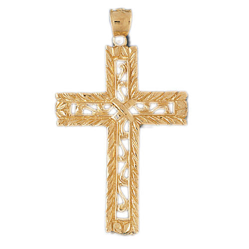 14K GOLD RELIGIOUS CHARM - CROSS #8127