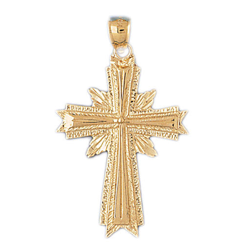 14K GOLD RELIGIOUS CHARM - CROSS #8129