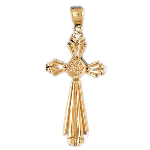 14K GOLD RELIGIOUS CHARM - CROSS #8130