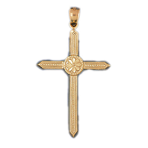 14K GOLD RELIGIOUS CHARM - CROSS #8132