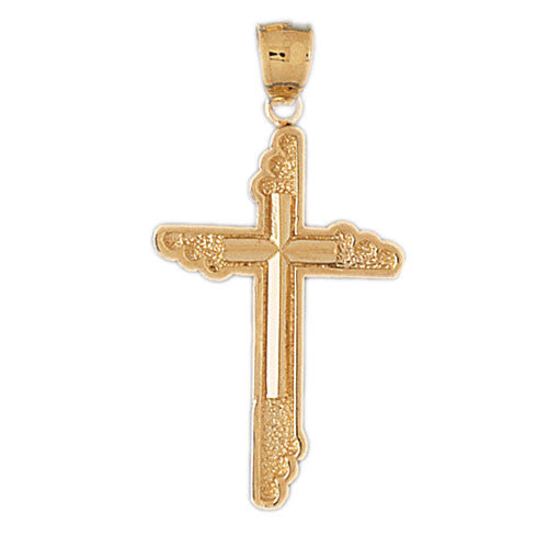 14K GOLD RELIGIOUS CHARM - CROSS #8133
