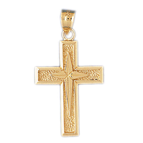 14K GOLD RELIGIOUS CHARM - CROSS #8136
