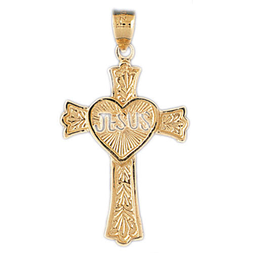 14K GOLD RELIGIOUS CHARM - CROSS #8138