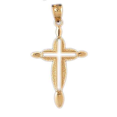 14K GOLD RELIGIOUS CHARM - CROSS #8146