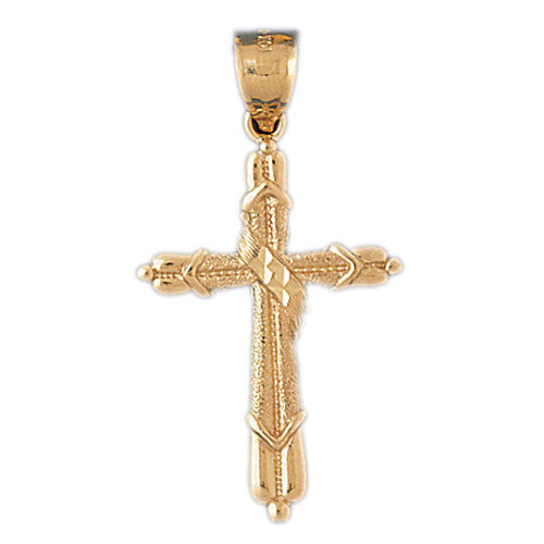 14K GOLD RELIGIOUS CHARM - CROSS #8149