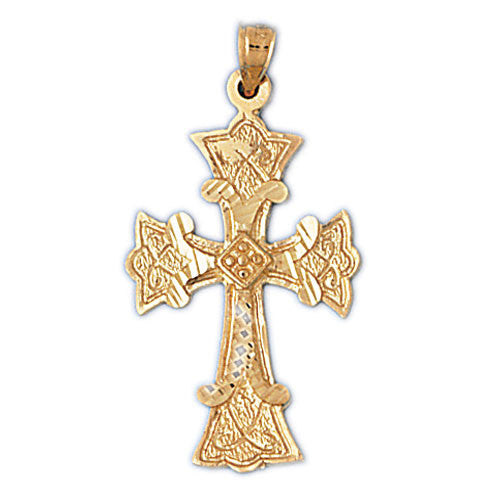 14K GOLD RELIGIOUS CHARM - CROSS #8150