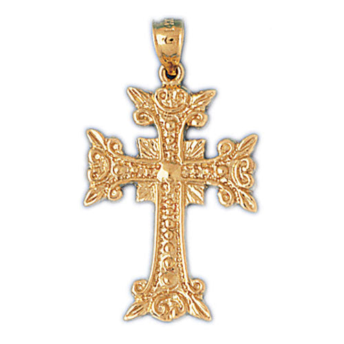 14K GOLD RELIGIOUS CHARM - CROSS #8153