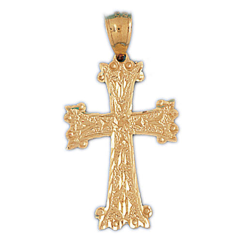 14K GOLD RELIGIOUS CHARM - CROSS #8155