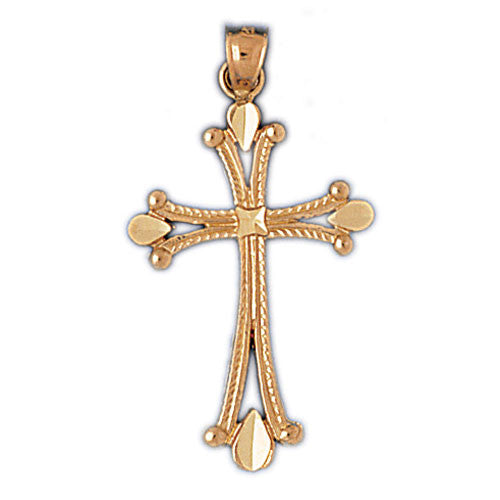 14K GOLD RELIGIOUS CHARM - CROSS #8173