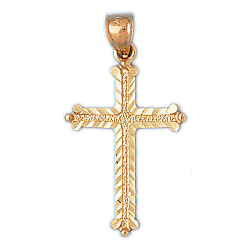 14K GOLD RELIGIOUS CHARM - CROSS #8174