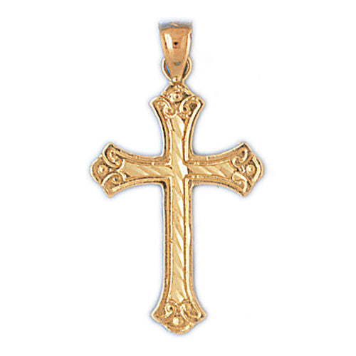 14K GOLD RELIGIOUS CHARM - CROSS #8176
