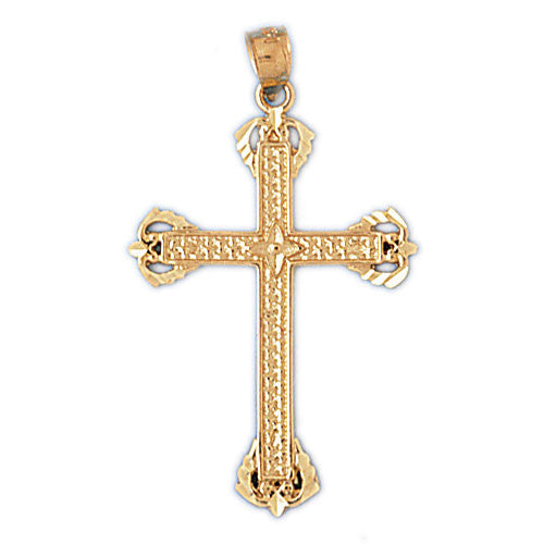 14K GOLD RELIGIOUS CHARM - CROSS #8177