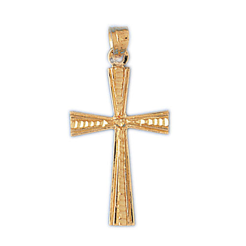14K GOLD RELIGIOUS CHARM - CROSS #8178