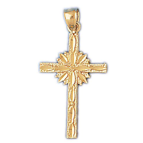 14K GOLD RELIGIOUS CHARM - CROSS #8182