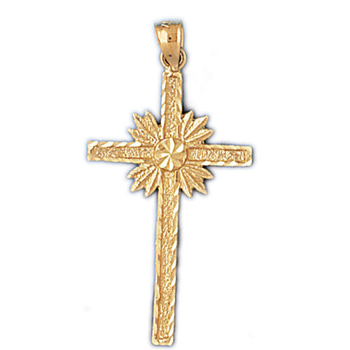 14K GOLD RELIGIOUS CHARM - CROSS #8183