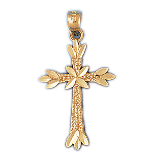 14K GOLD RELIGIOUS CHARM - CROSS #8184
