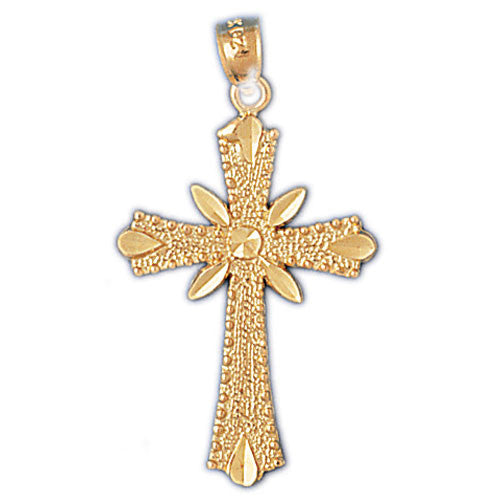 14K GOLD RELIGIOUS CHARM - CROSS #8185