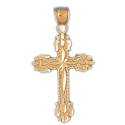 14K GOLD RELIGIOUS CHARM - CROSS #8186