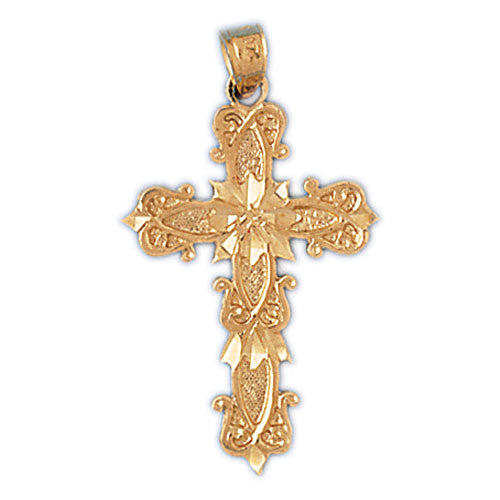 14K GOLD RELIGIOUS CHARM - CROSS #8187