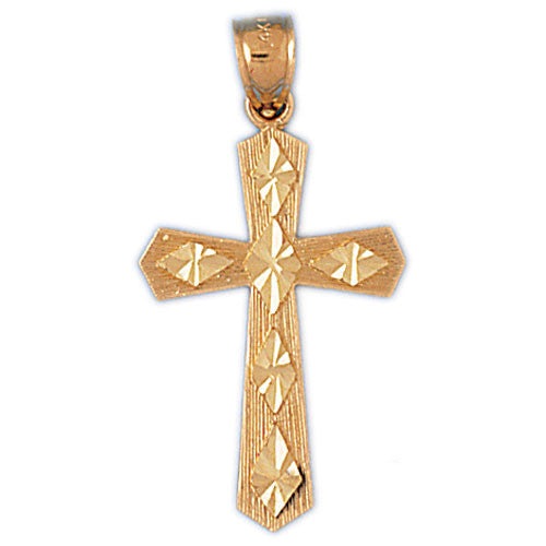 14K GOLD RELIGIOUS CHARM - CROSS #8188